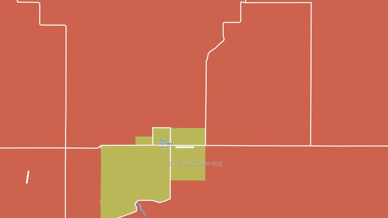 Christmas Valley, OR Map of Assault Rates