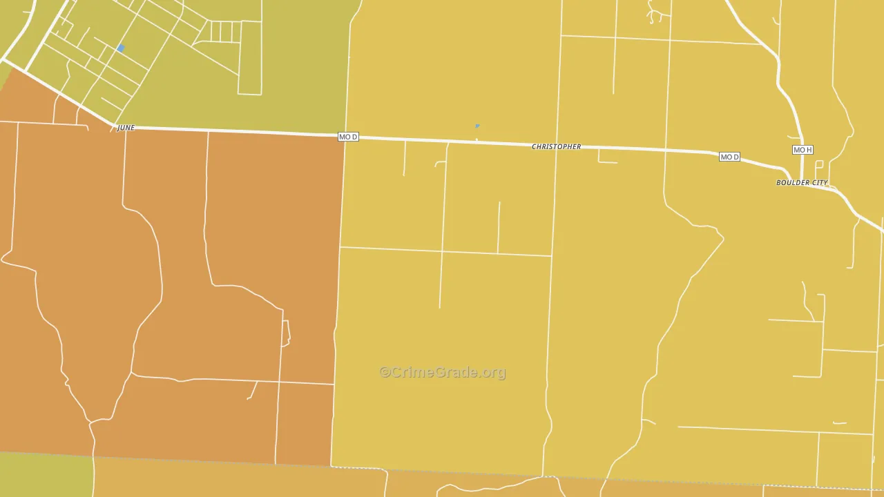 Christopher, MO Map of Assault Rates
