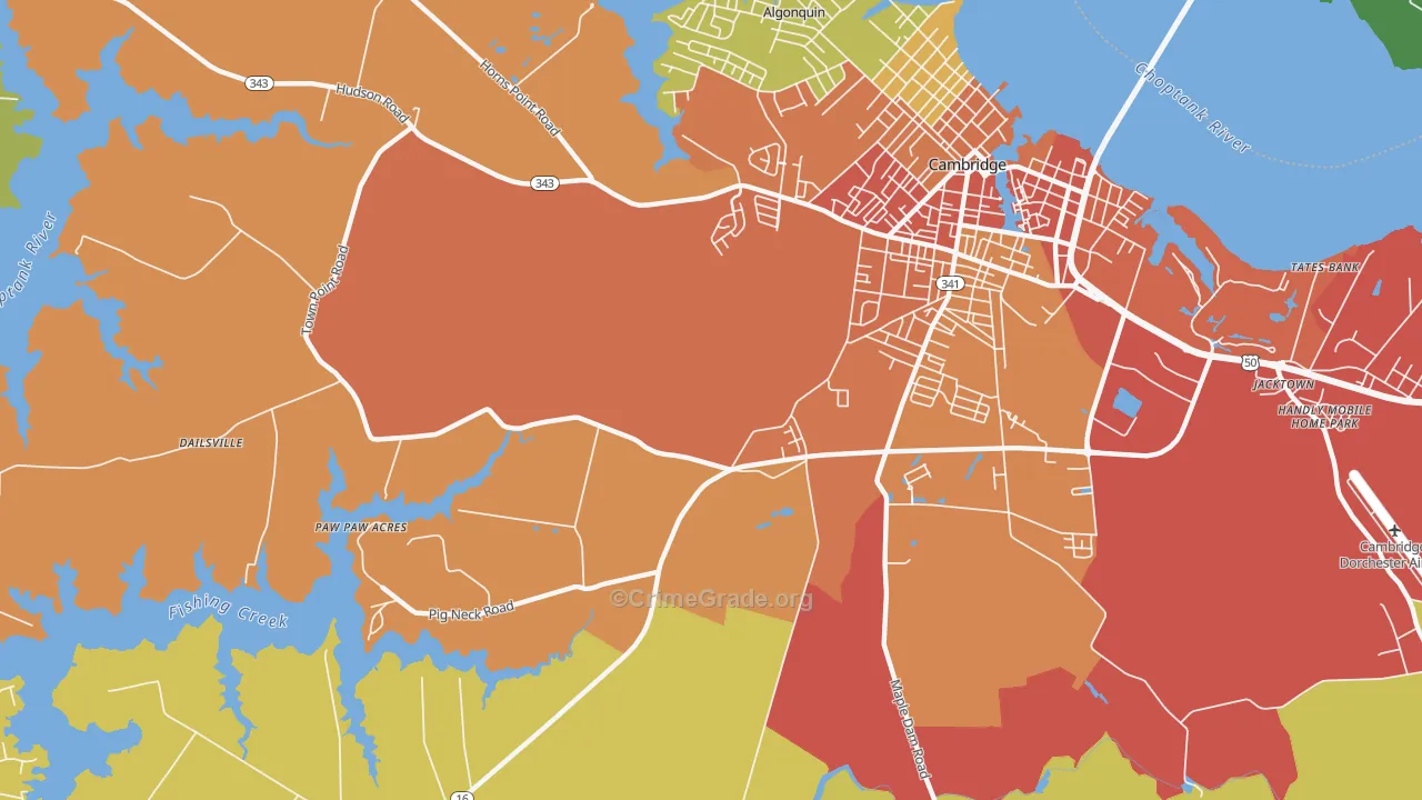 Christs Rock, MD Map of Assault Rates