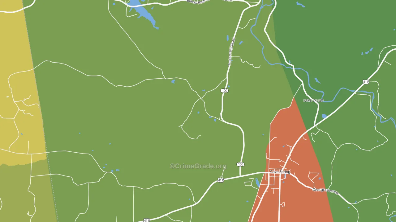 Chubbtown, GA Map of Assault Rates