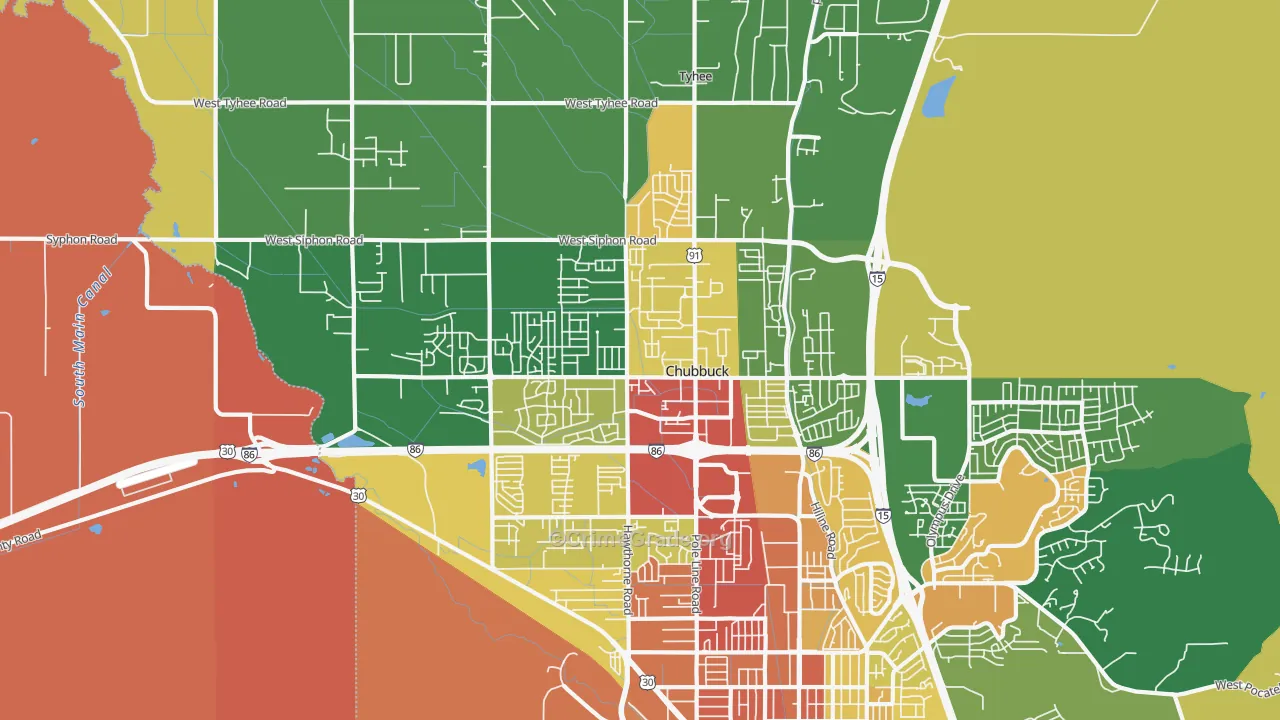 Chubbuck, ID Map of Assault Rates