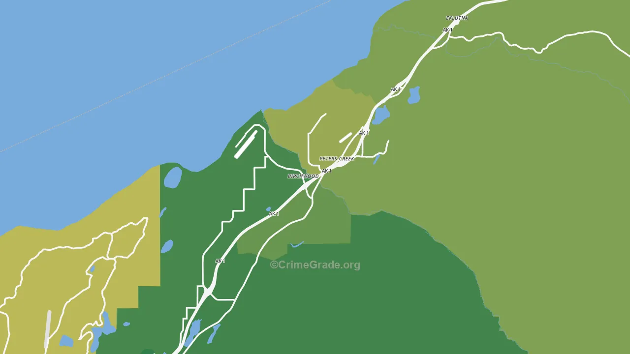 Chugiak, AK Map of Assault Rates