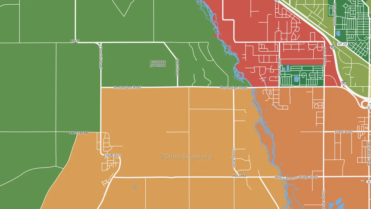 Church Hill, MT Map of Assault Rates