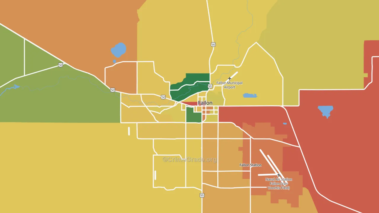 Churchill County, NV Map of Assault Rates