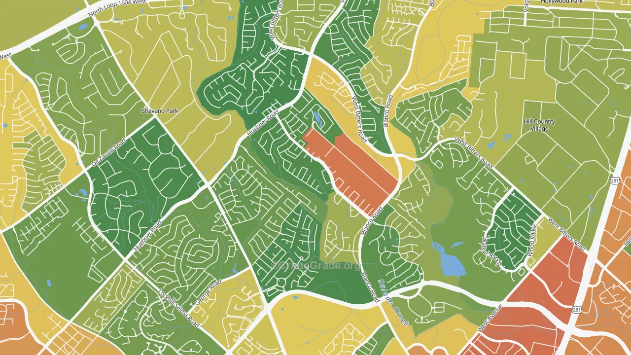 Churchill Estates, San Antonio, TX Map of Assault Rates