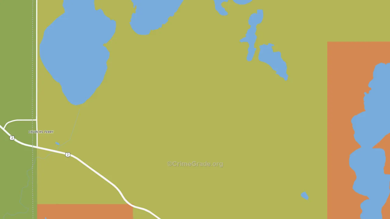 Churchs Ferry, ND Map of Assault Rates