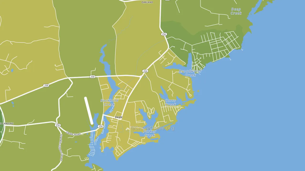 Churchton, MD Map of Assault Rates