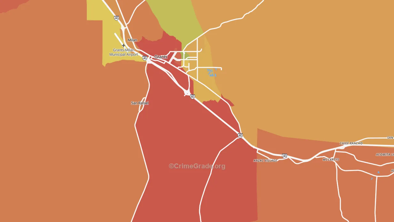 Cibola County, NM Map of Assault Rates