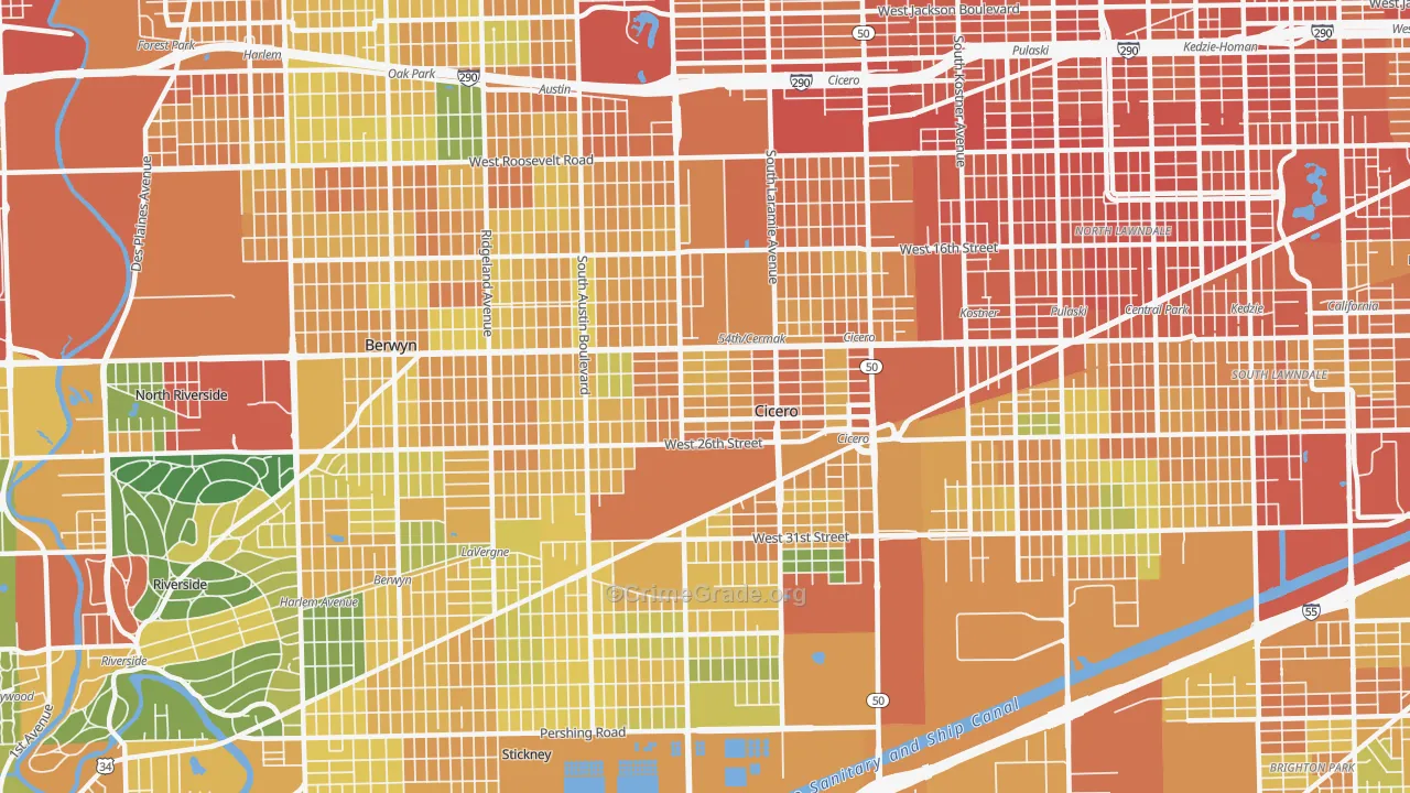 Cicero, IL Map of Assault Rates
