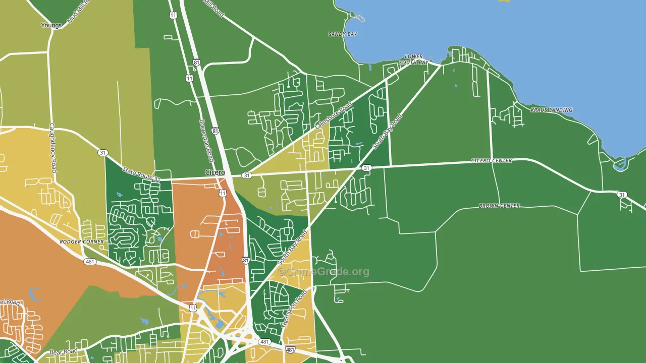 Cicero, NY Map of Assault Rates