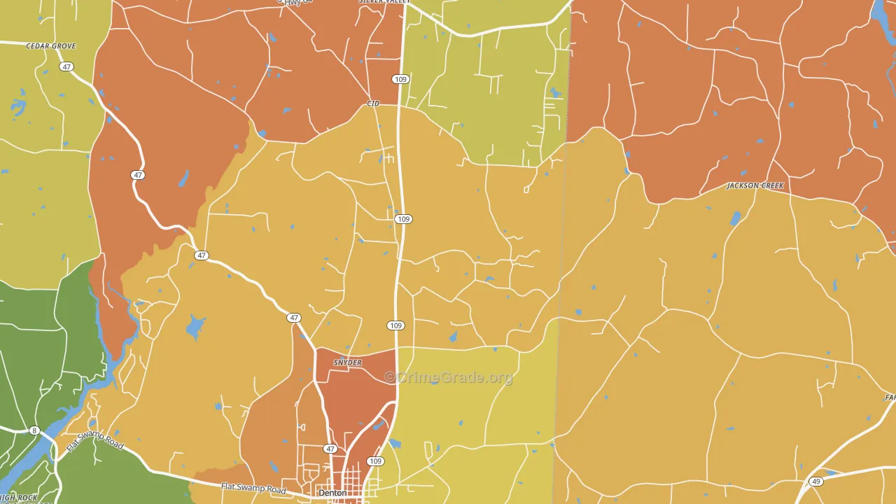 Cid, NC Map of Assault Rates