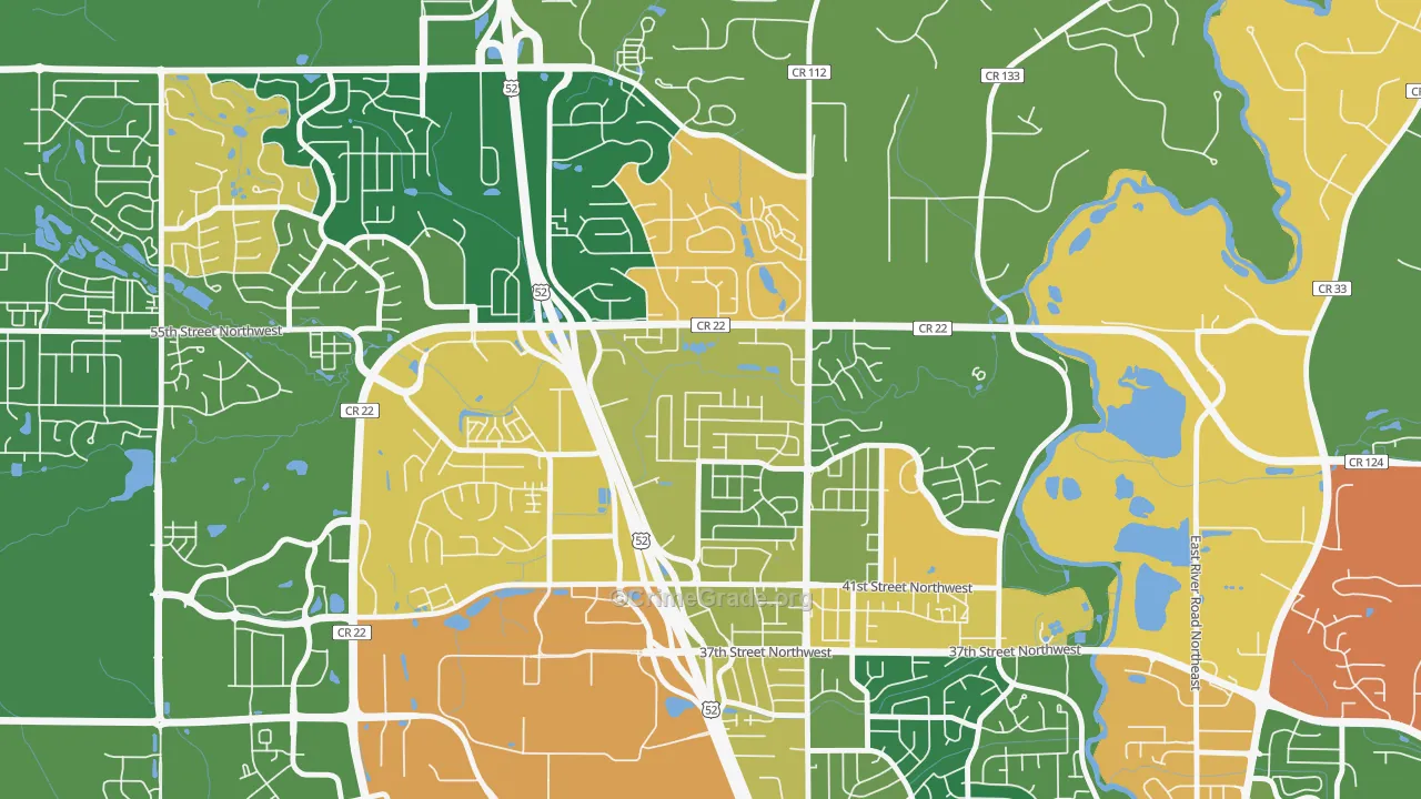 Cimarron, Rochester, MN Map of Assault Rates