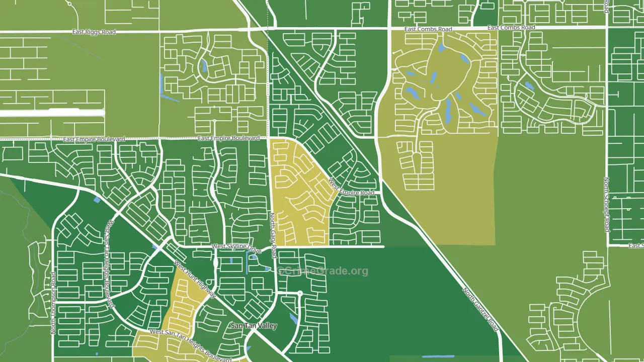 Circle Cross Ranch, San Tan Valley, AZ Map of Assault Rates