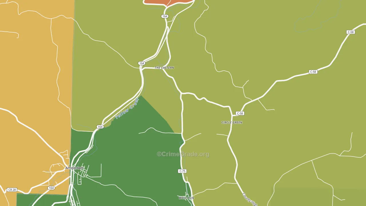 Circle Green, OH Map of Assault Rates