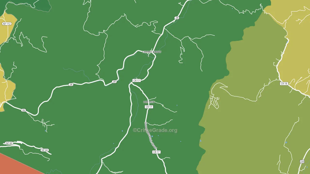 Circleville, WV Map of Assault Rates