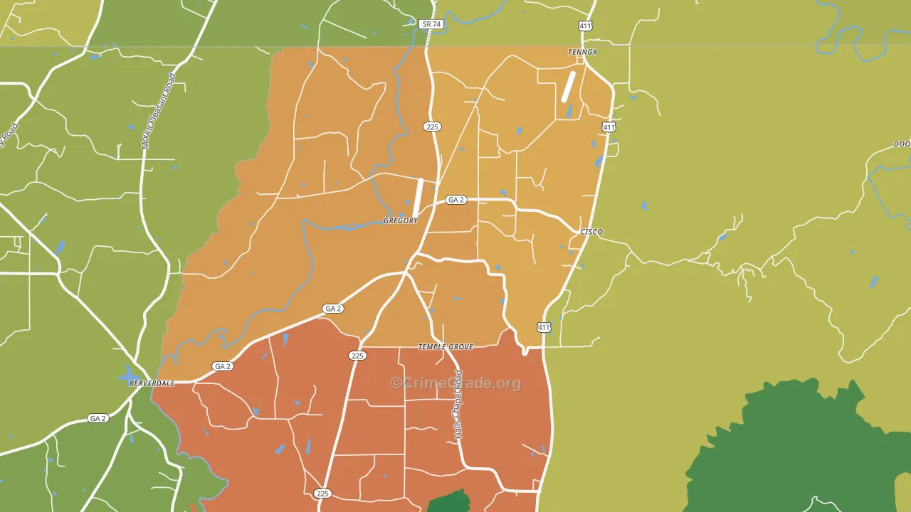 Cisco, GA Map of Assault Rates