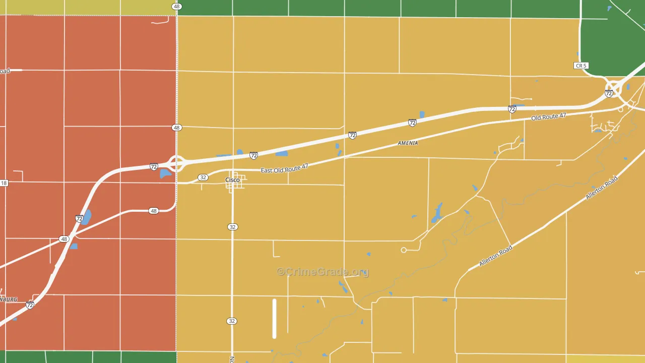 Cisco, IL Map of Assault Rates