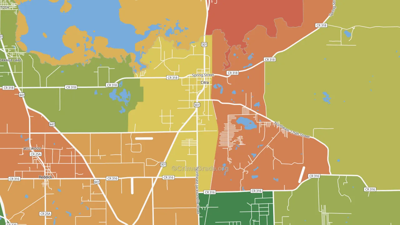 Citra, FL Map of Assault Rates