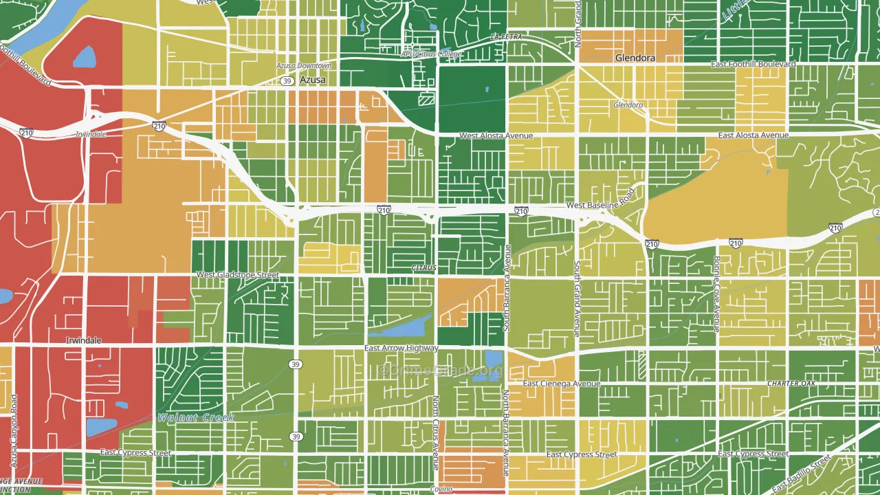 Citrus, CA Map of Assault Rates