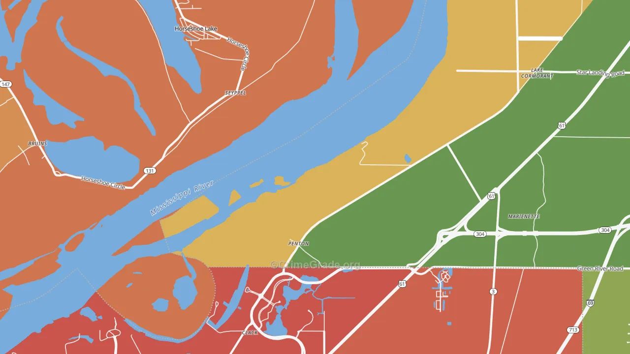 Clack, MS Map of Assault Rates