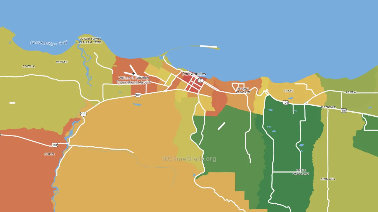 Clallam County, WA Map of Assault Rates