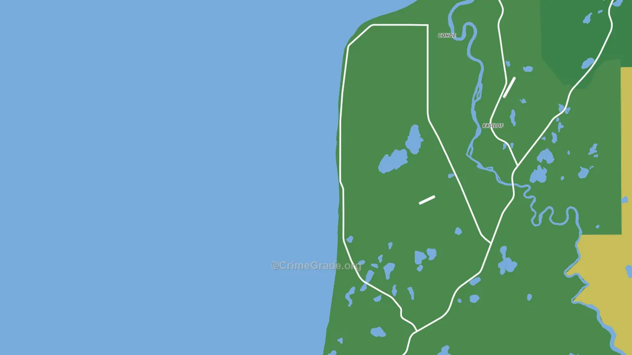 Clam Gulch, AK Map of Assault Rates