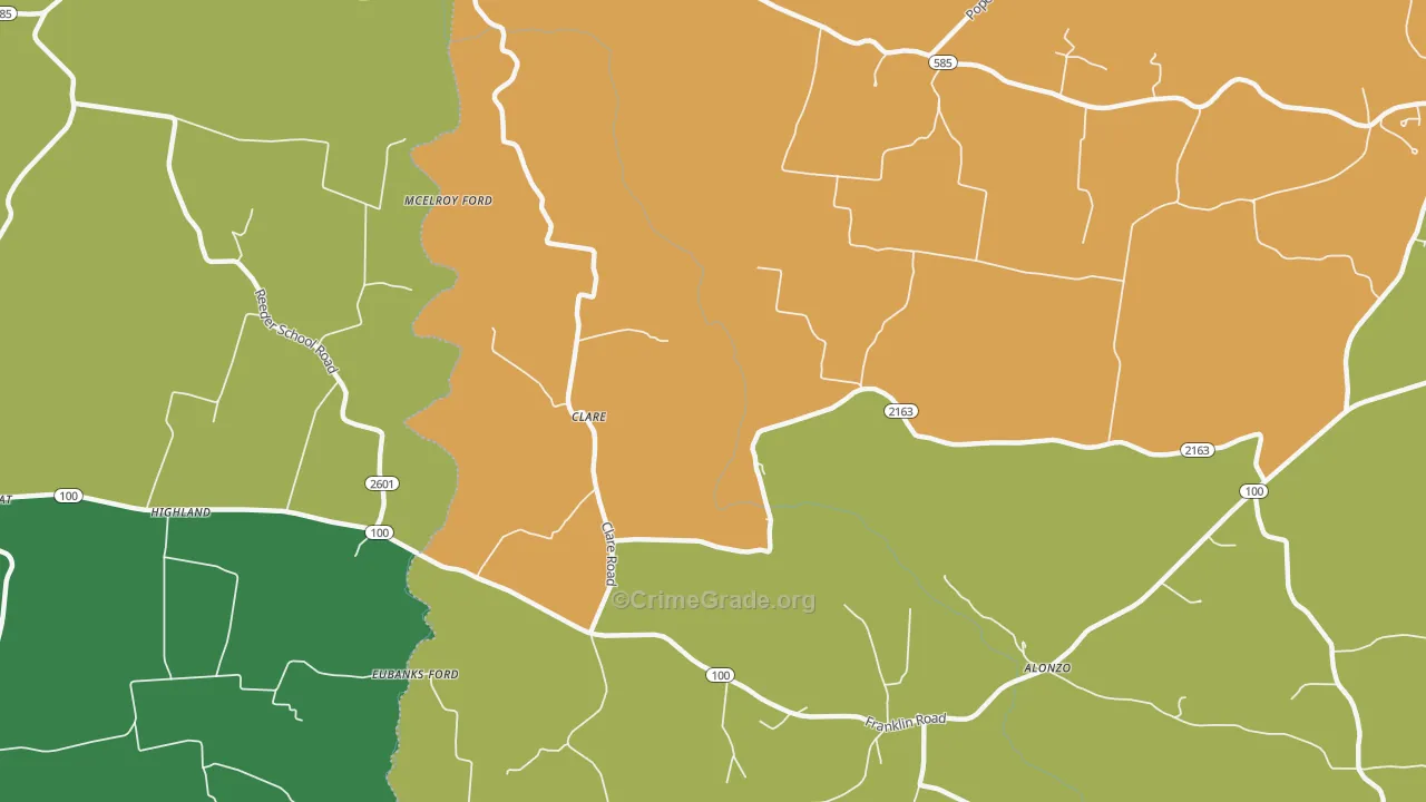 Clare, KY Map of Assault Rates