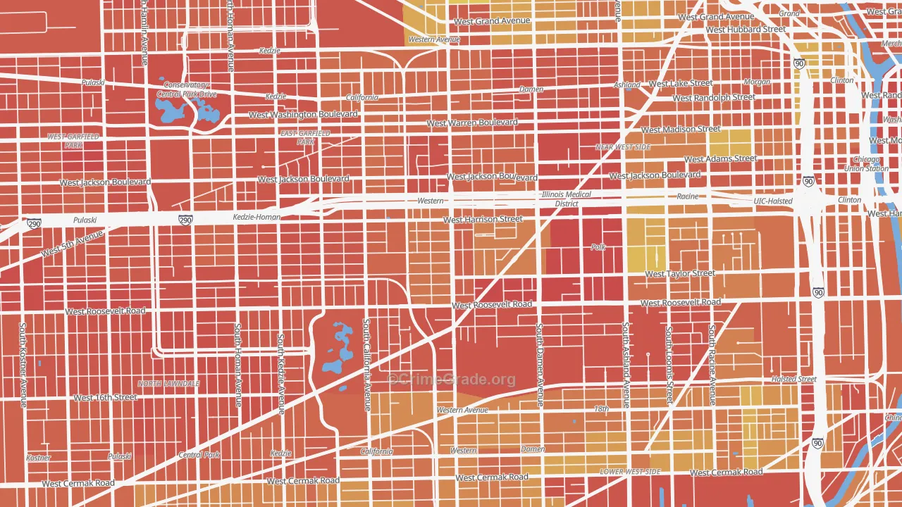 Claremont Cottages, Chicago, IL Map of Assault Rates
