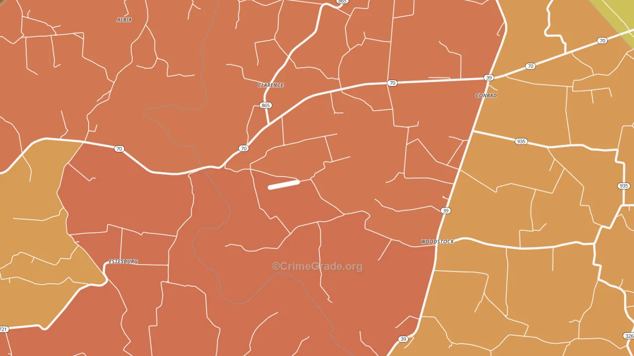 Clarence, KY Map of Assault Rates