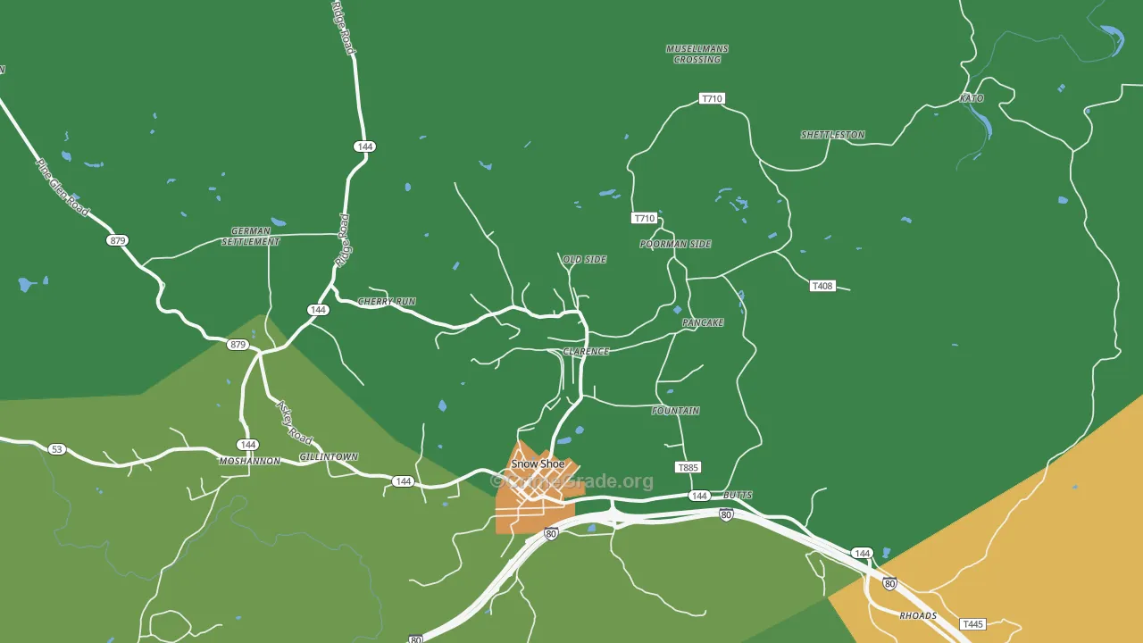 Clarence, PA Map of Assault Rates