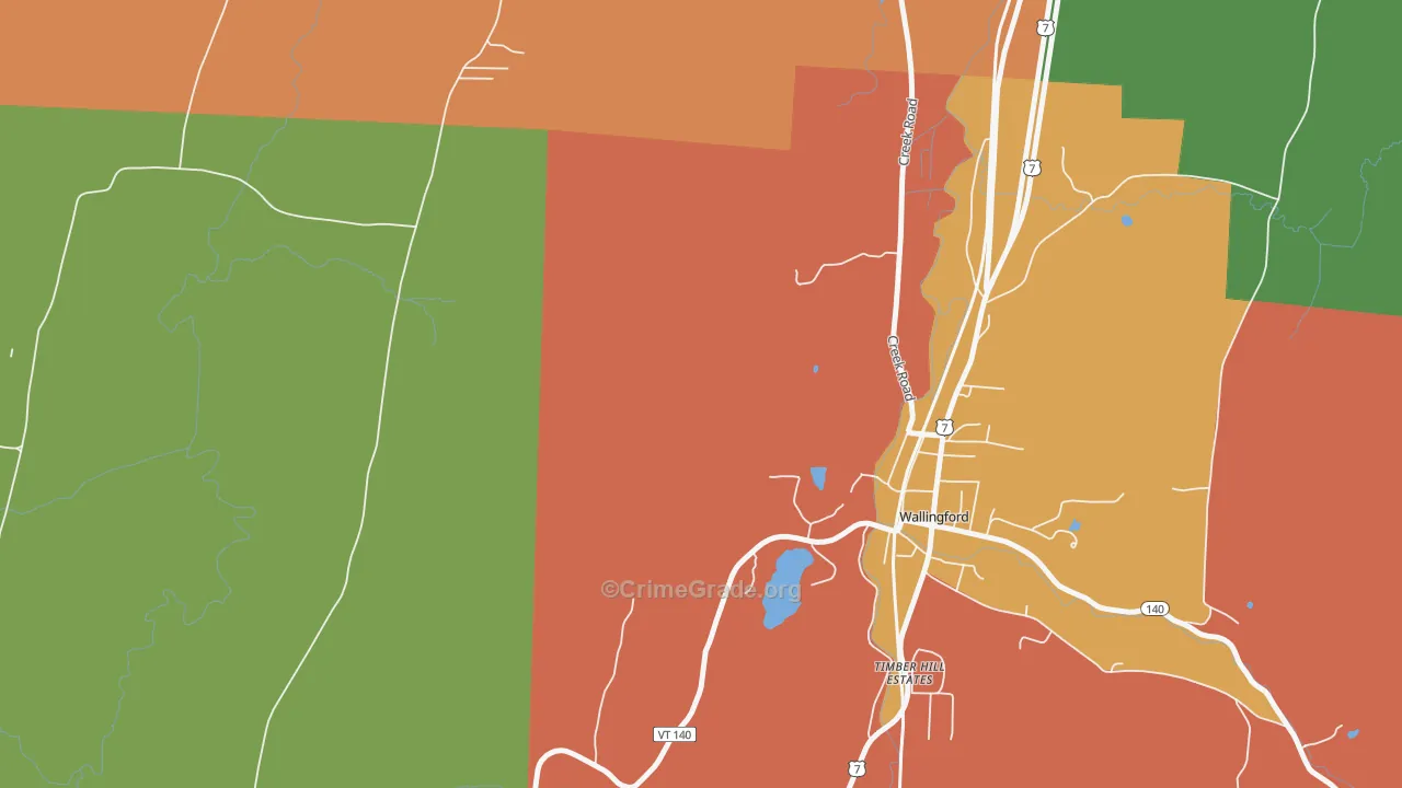 Clarendon, VT Map of Assault Rates
