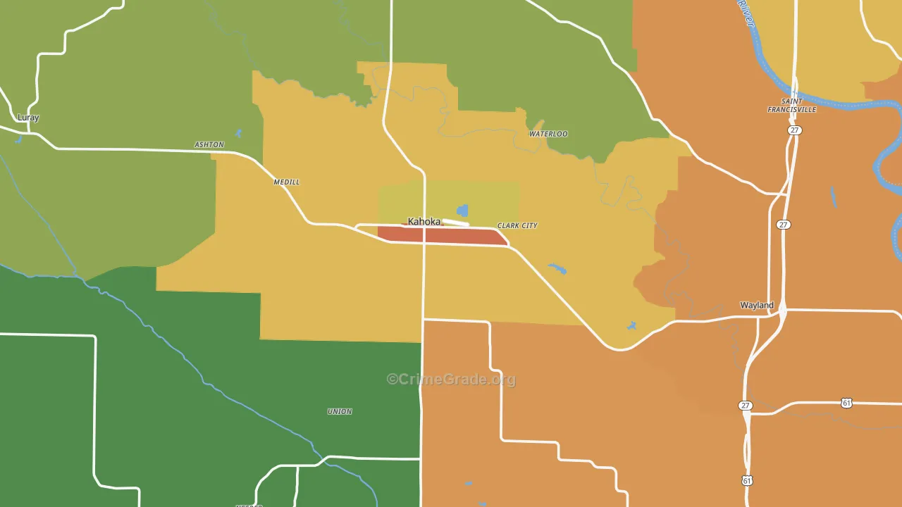 Clark County, MO Map of Assault Rates