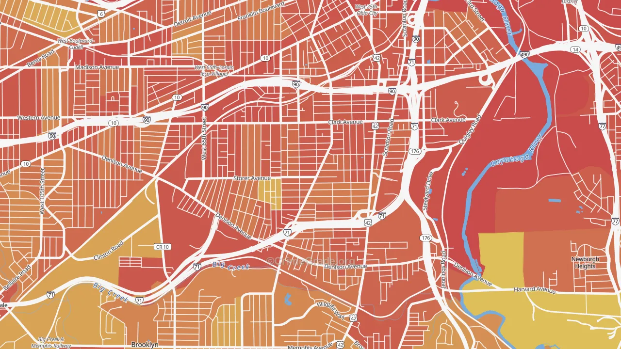 Clark-Fulton, Cleveland, OH Map of Assault Rates