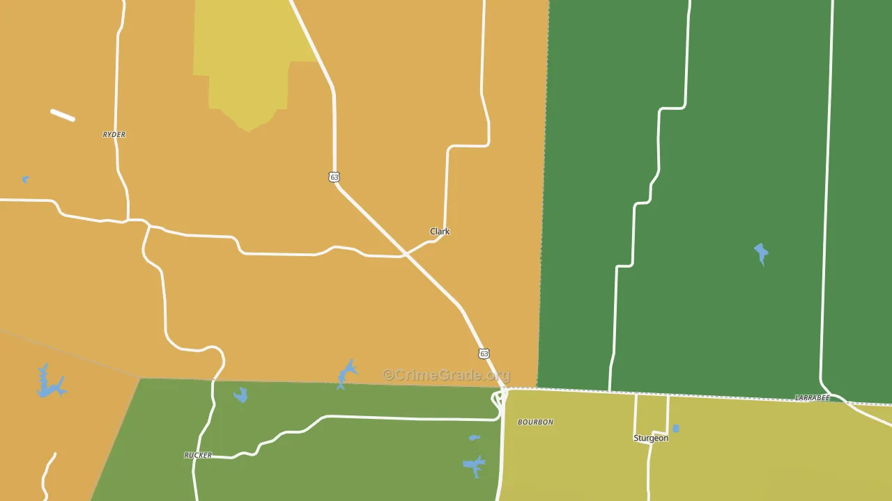 Clark, MO Map of Assault Rates