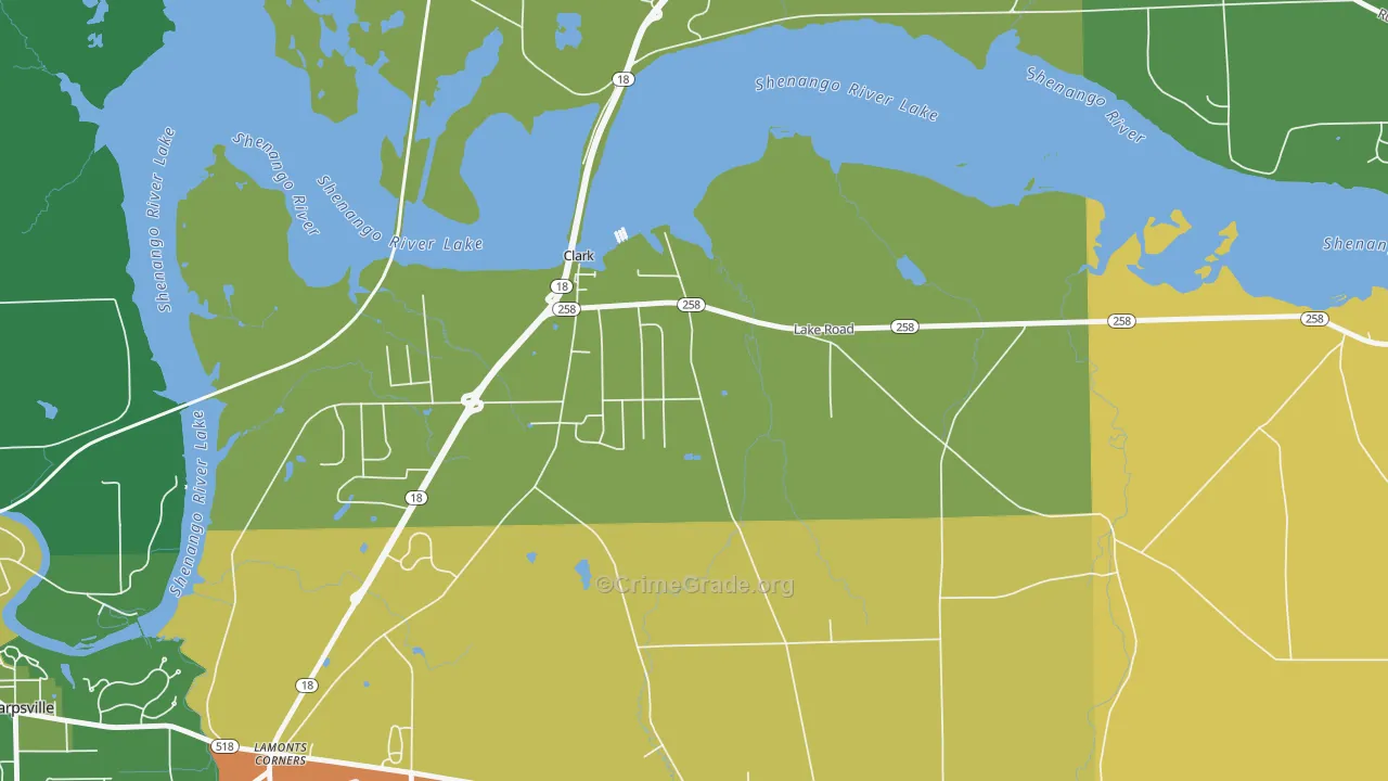 Clark, PA Map of Assault Rates