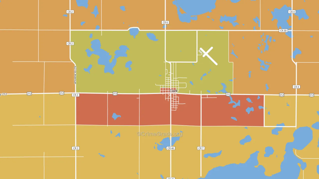 Clark, SD Map of Assault Rates