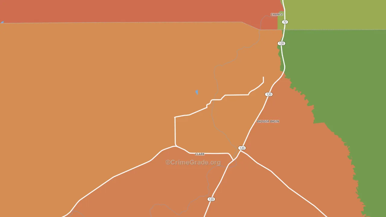 Clark, WY Map of Assault Rates