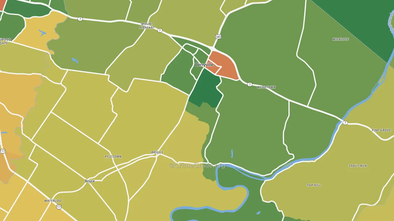 Clarke County, VA Map of Assault Rates