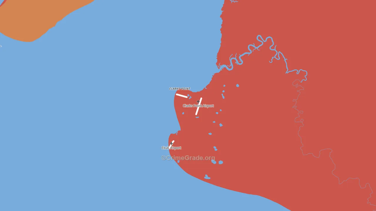 Clarks Point, AK Map of Assault Rates