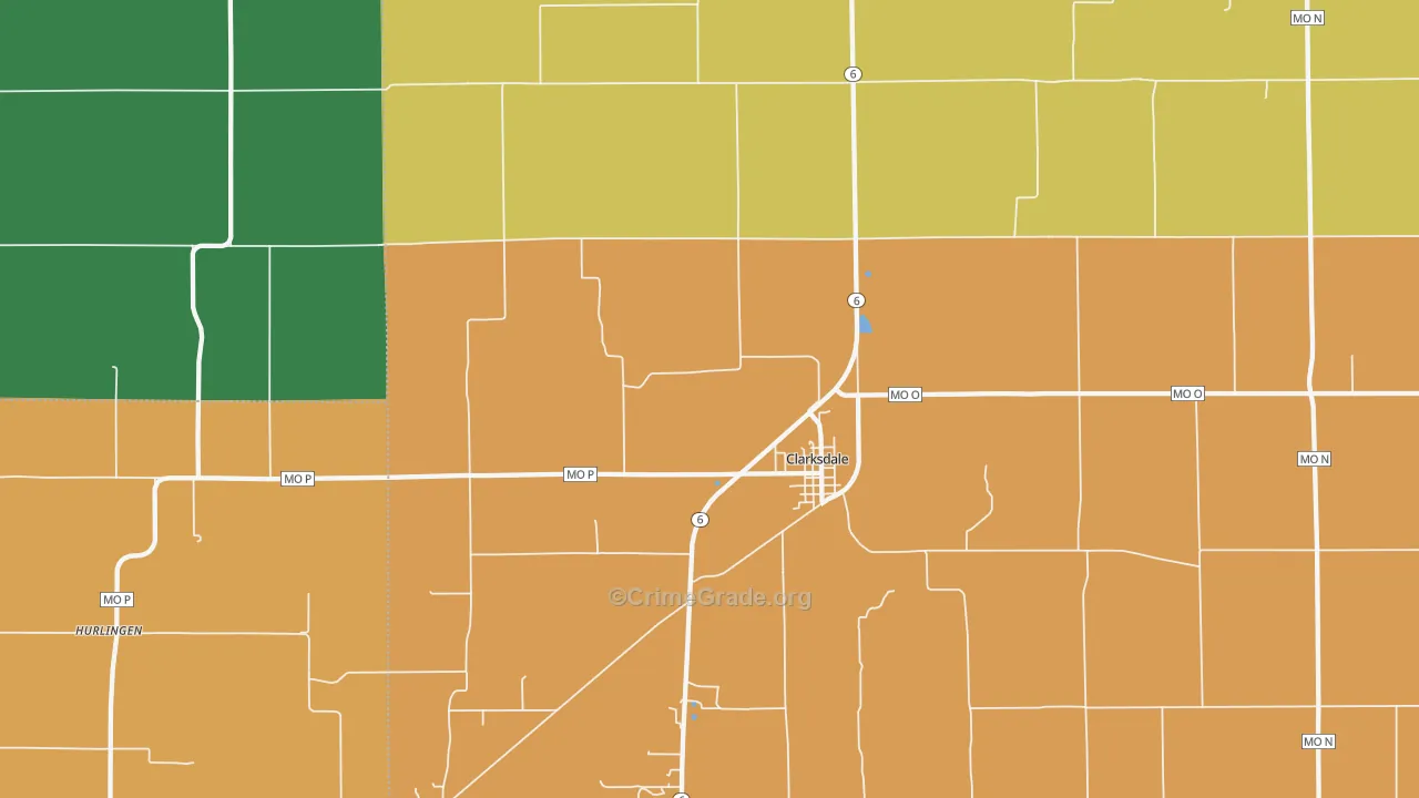 Clarksdale, MO Map of Assault Rates