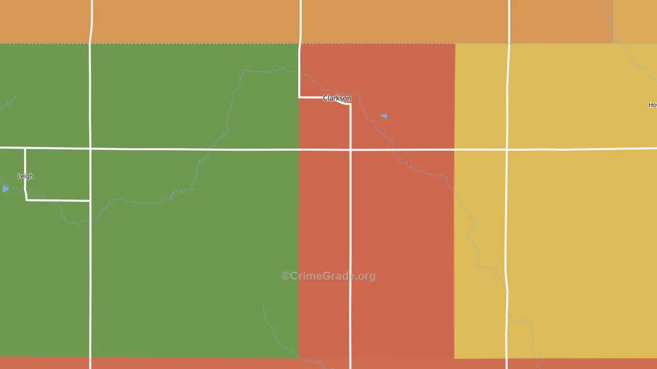 Clarkson, NE Map of Assault Rates