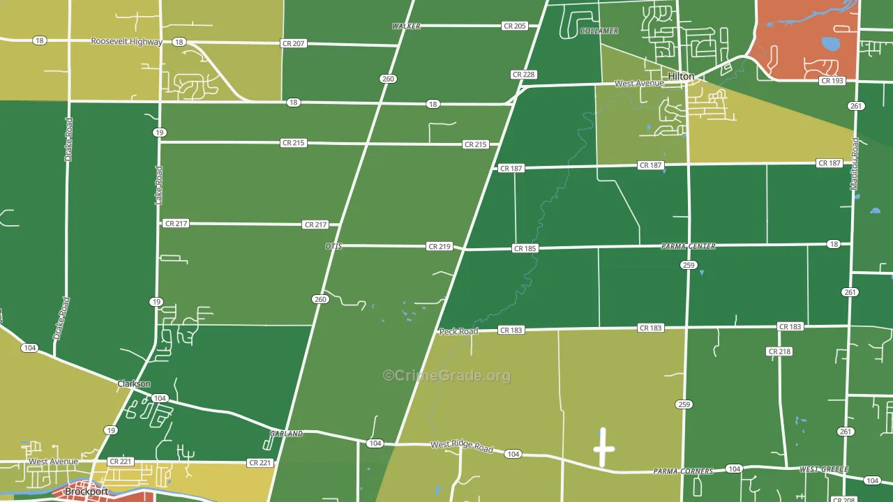 Clarkson, NY Map of Assault Rates