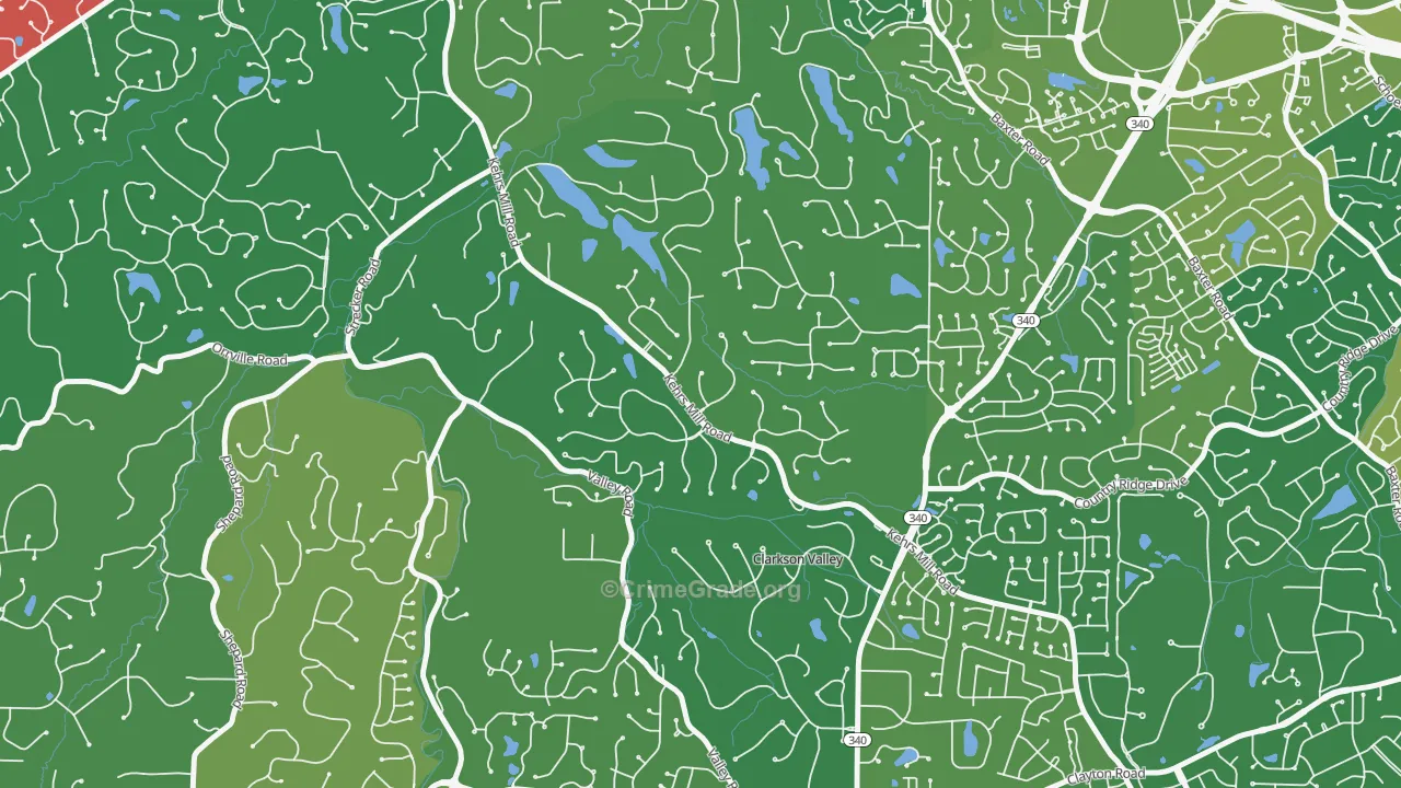 Clarkson Valley, MO Map of Assault Rates