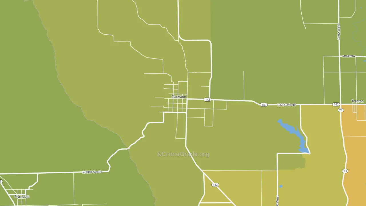 Clarkston, UT Map of Assault Rates