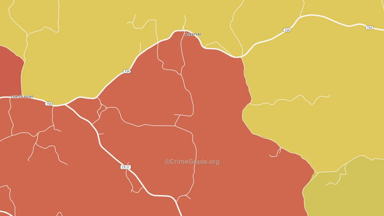 Clarksville, AL Map of Assault Rates