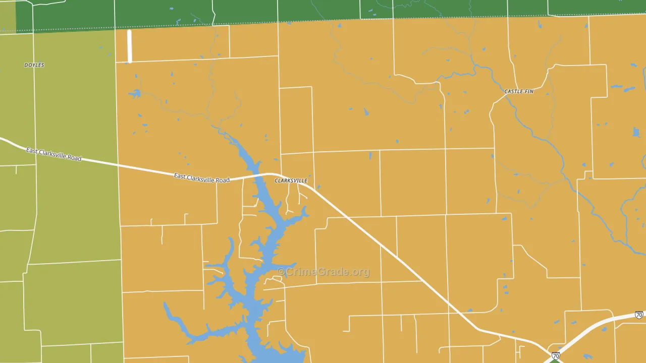 Clarksville, IL Map of Assault Rates