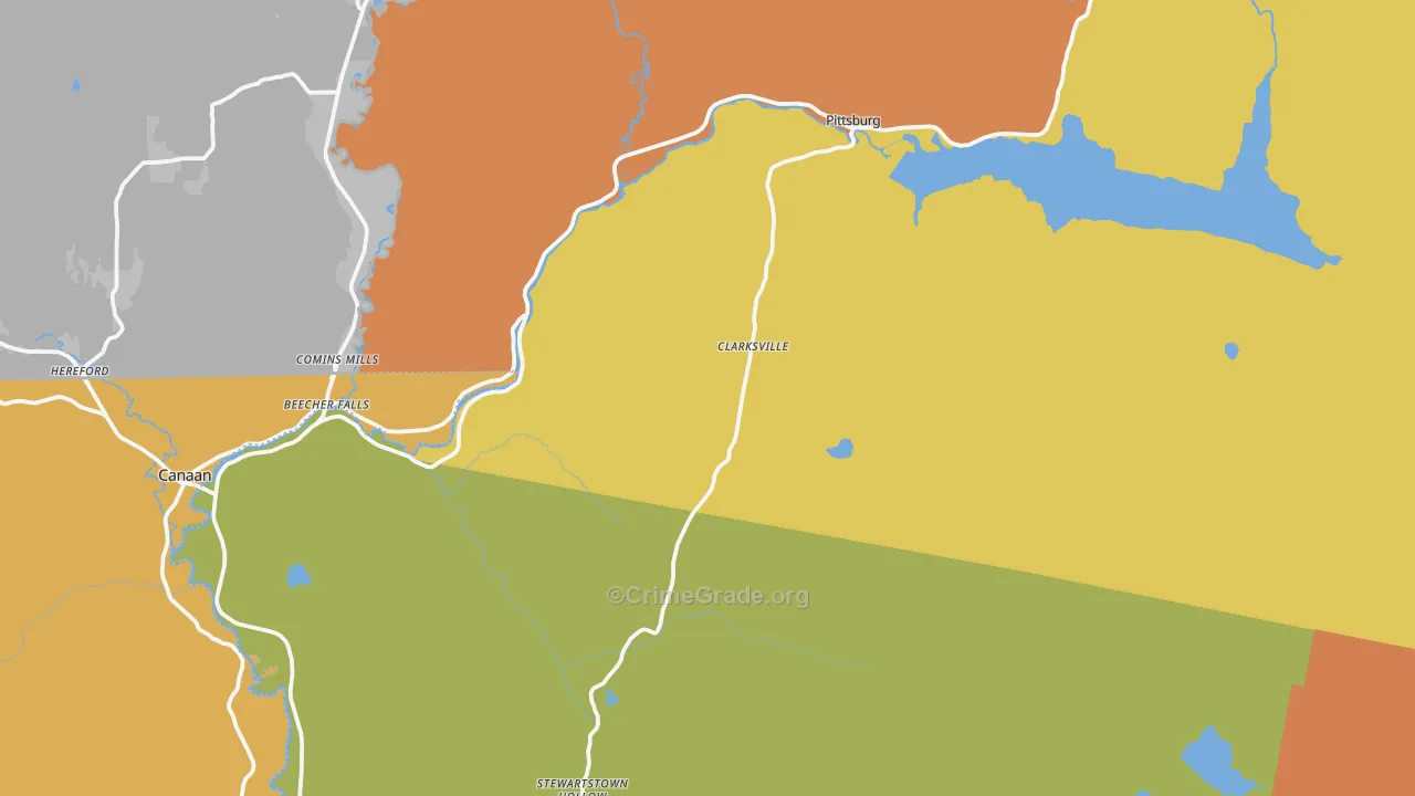 Clarksville, NH Map of Assault Rates