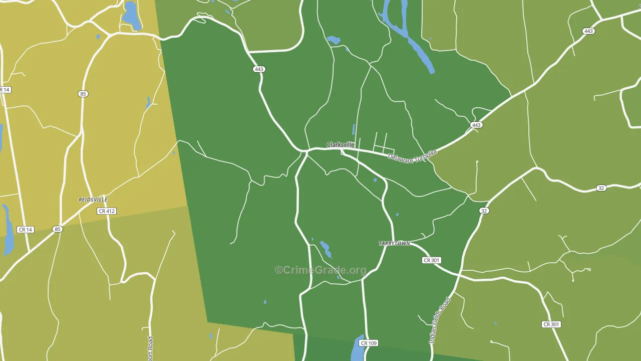 Clarksville, NY Map of Assault Rates
