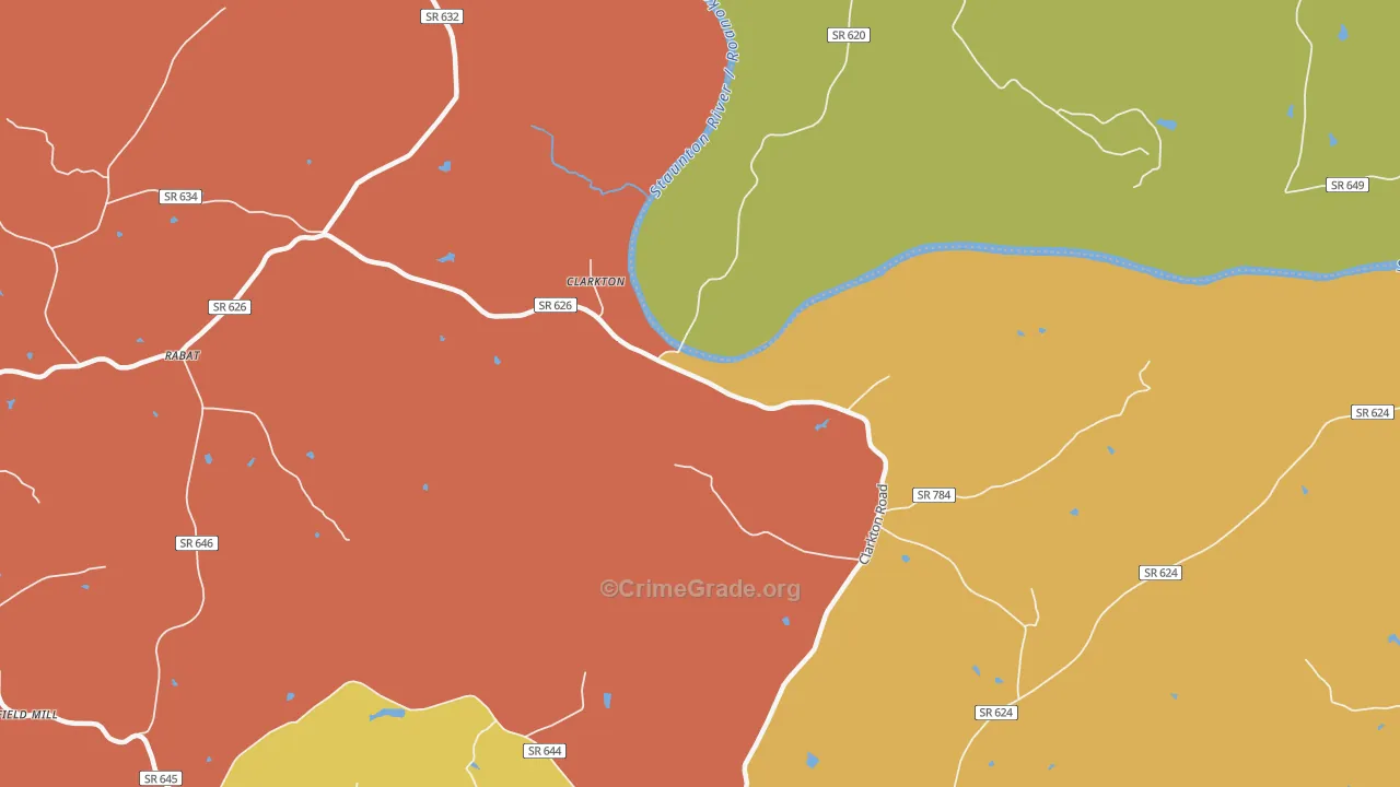 Clarkton, VA Map of Assault Rates