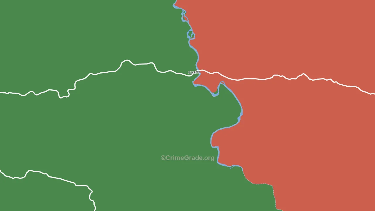 Clarno, OR Map of Assault Rates
